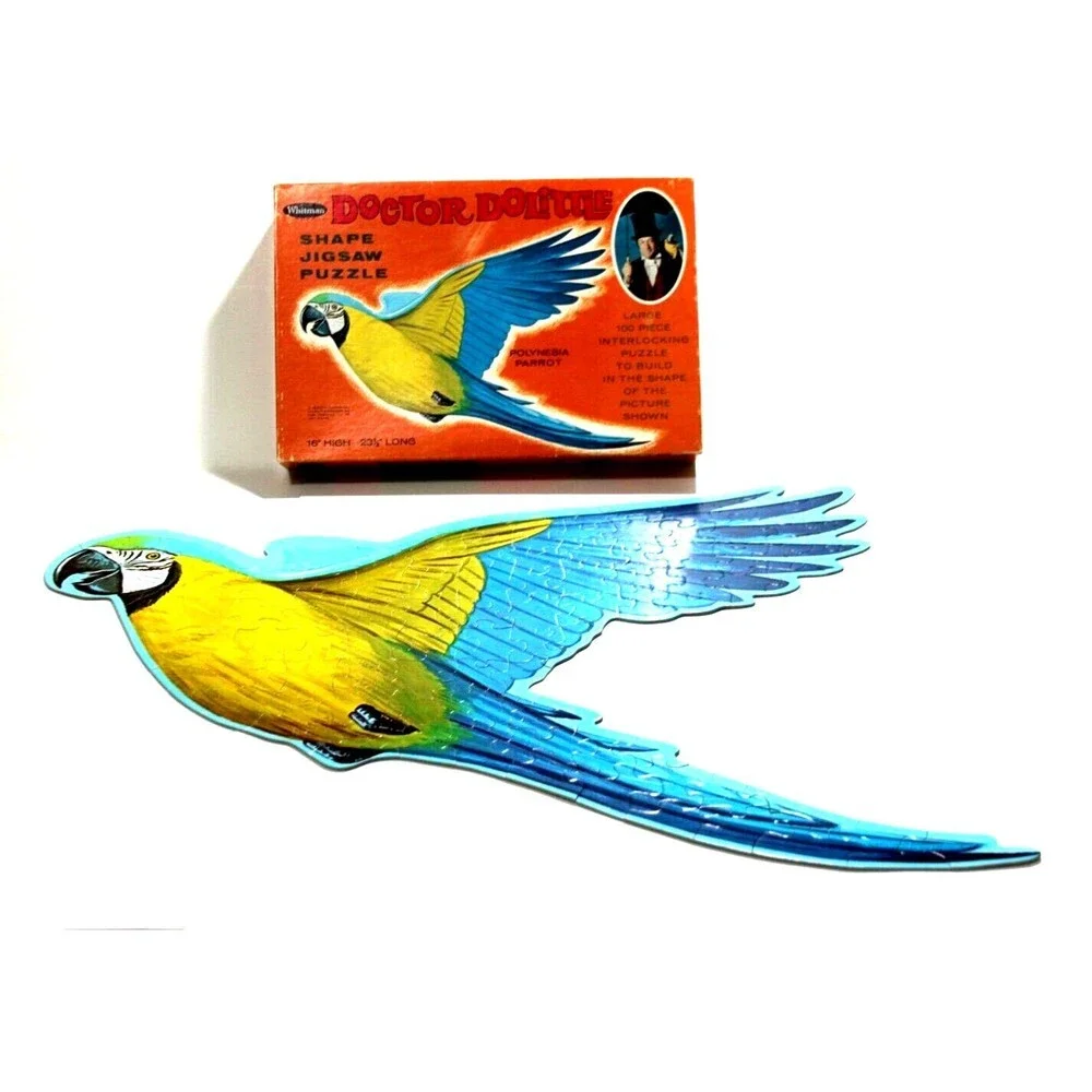 Whitman Doctor Dolittle Polynesia Parrot Puzzle Boxed Vintage 1967 Complete